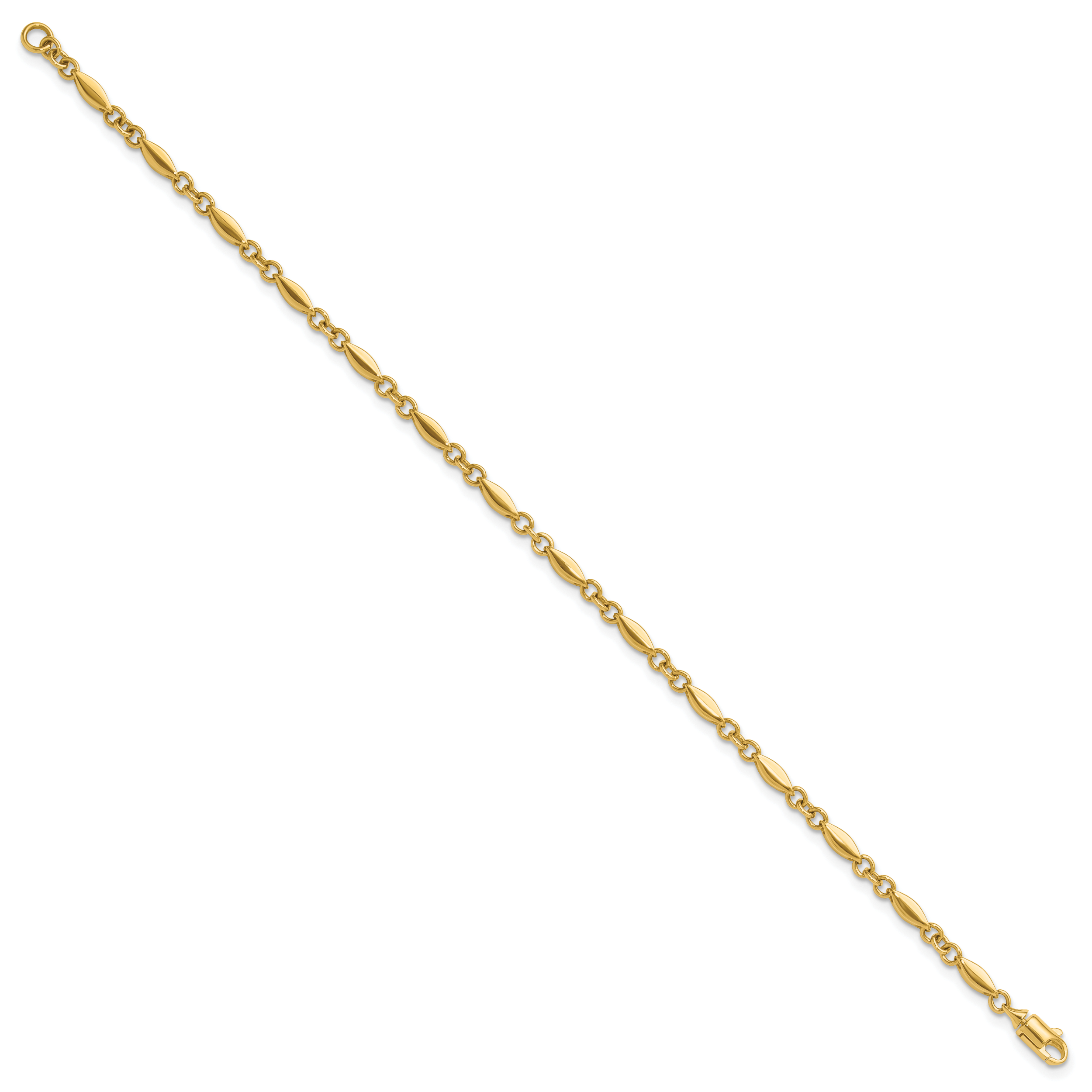 10K Polished Fancy Link Bracelet