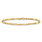 10K Polished Fancy Link Bracelet