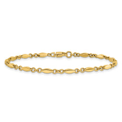 10K Polished Fancy Link Bracelet