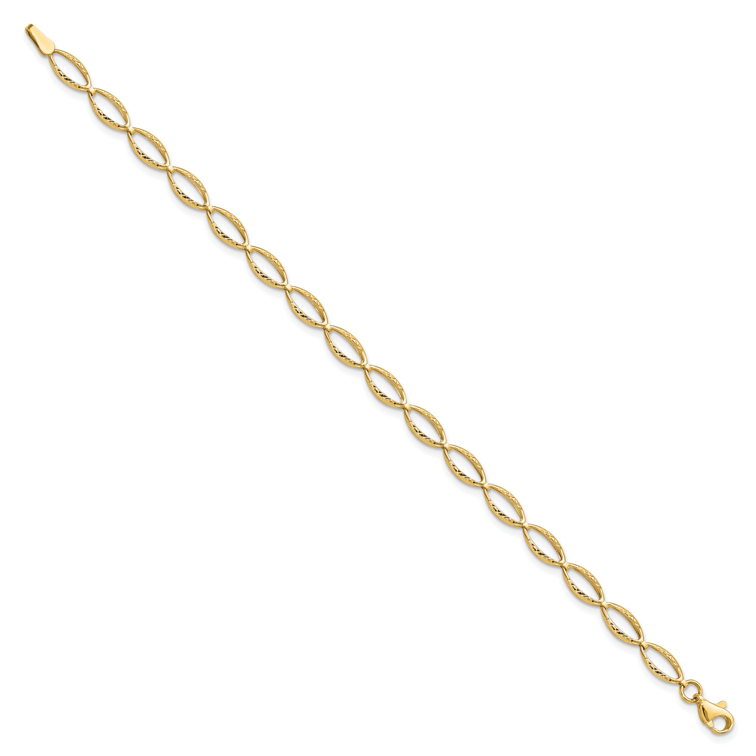 10K Polished and D/C Bracelet