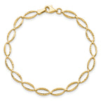 10K Polished and D/C Bracelet