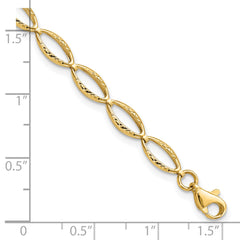 10K Polished and D/C Bracelet