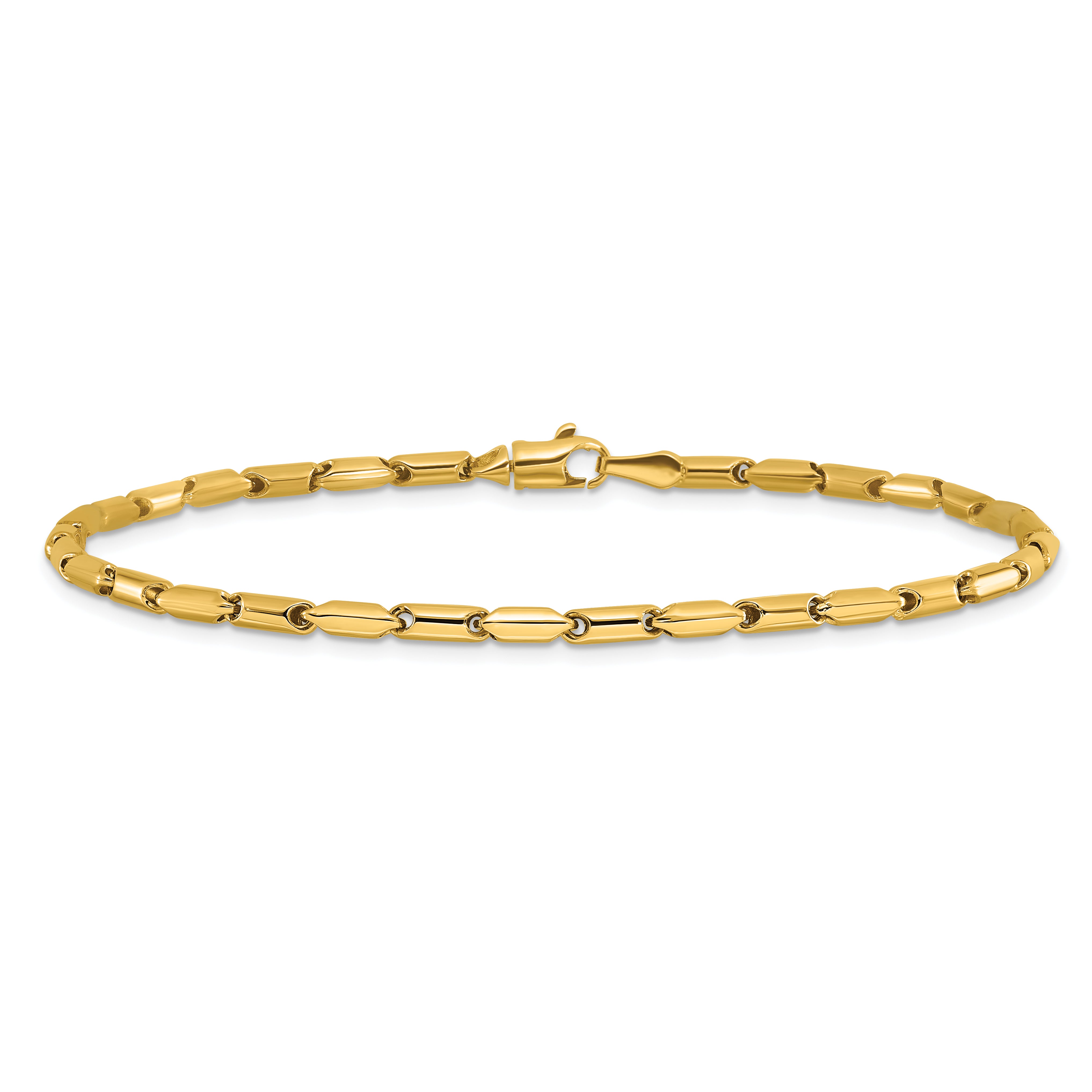 10K Polished Fancy Link Bracelet