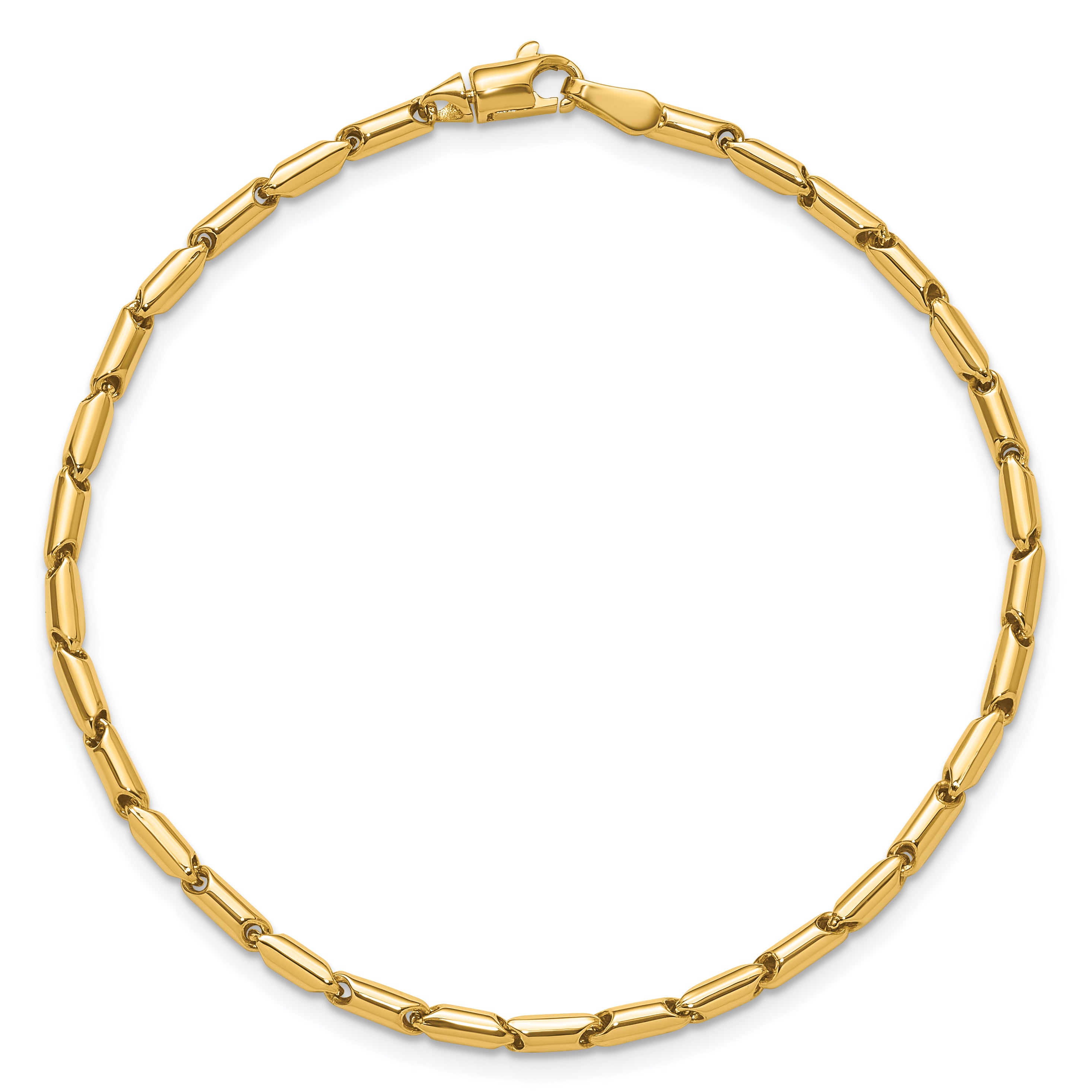 10K Polished Fancy Link Bracelet