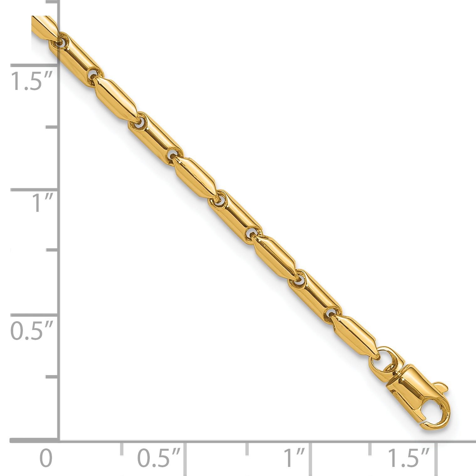 10K Polished Fancy Link Bracelet