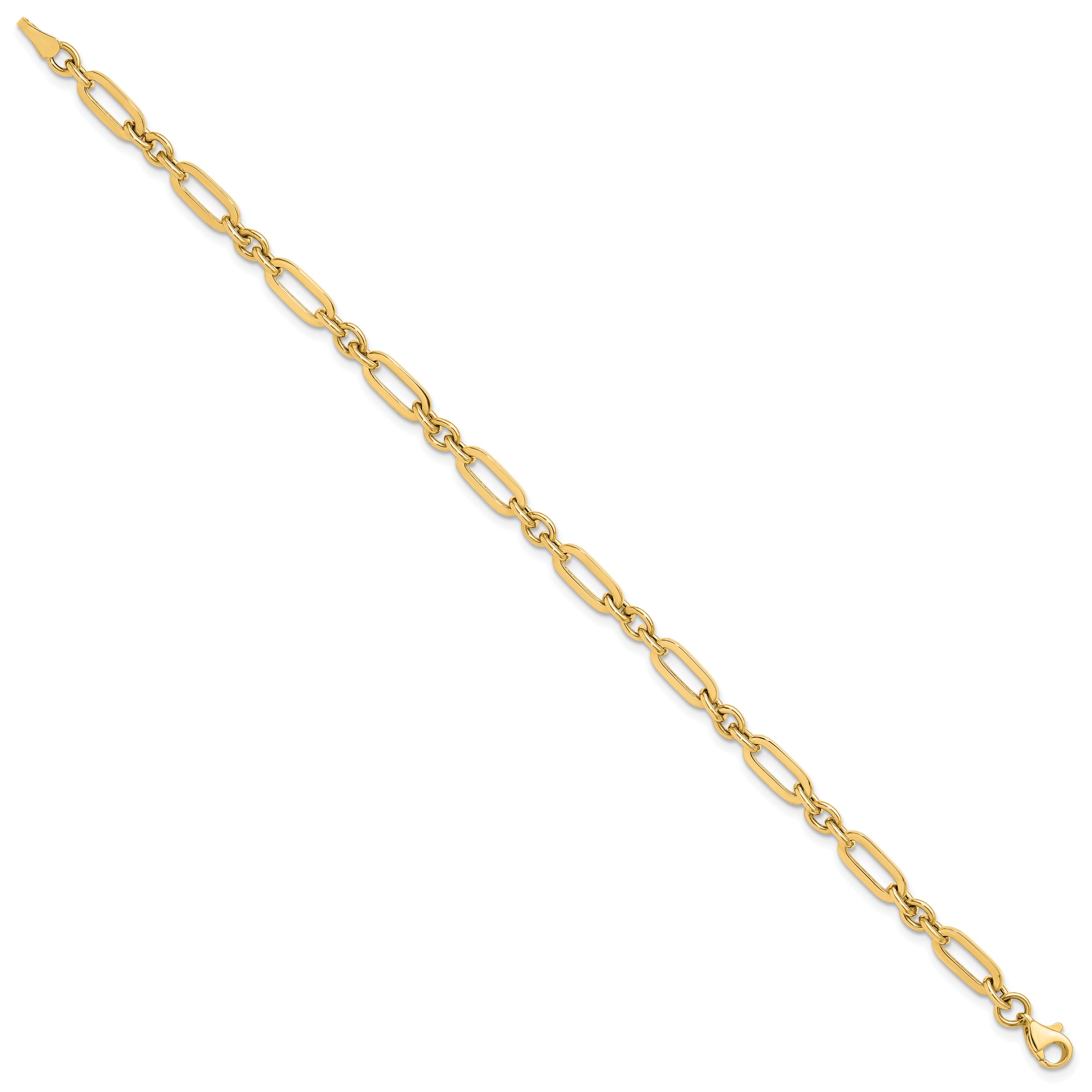 10K Polished Fancy Link Bracelet