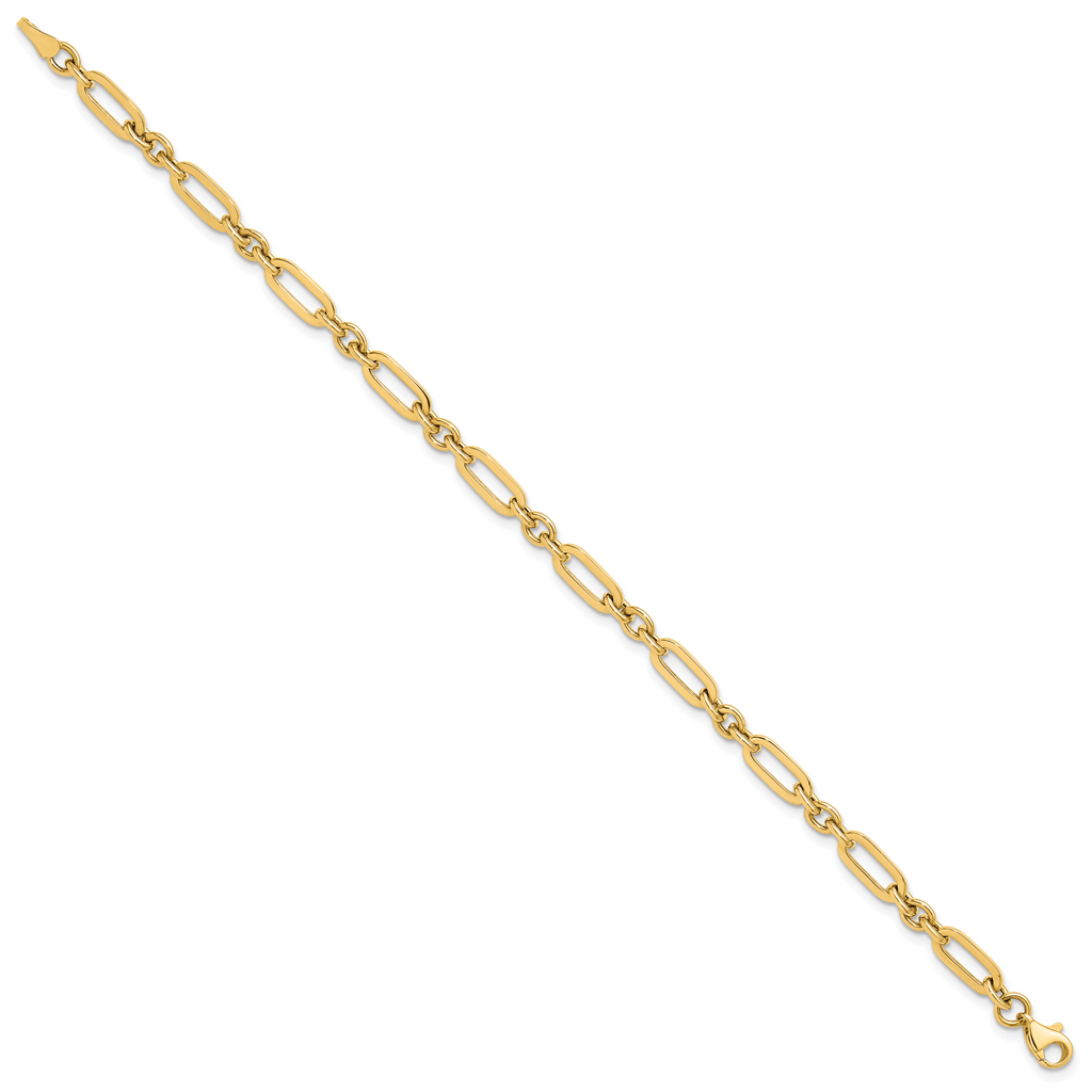 10K Polished Fancy Link Bracelet