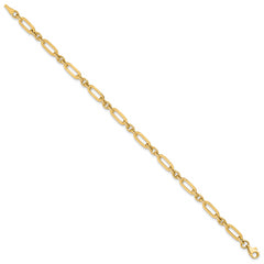 10K Polished Fancy Link Bracelet