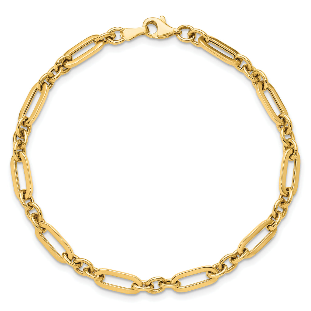 10K Polished Fancy Link Bracelet