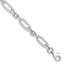 10K White Gold Polished Link Bracelet, 7.5 in