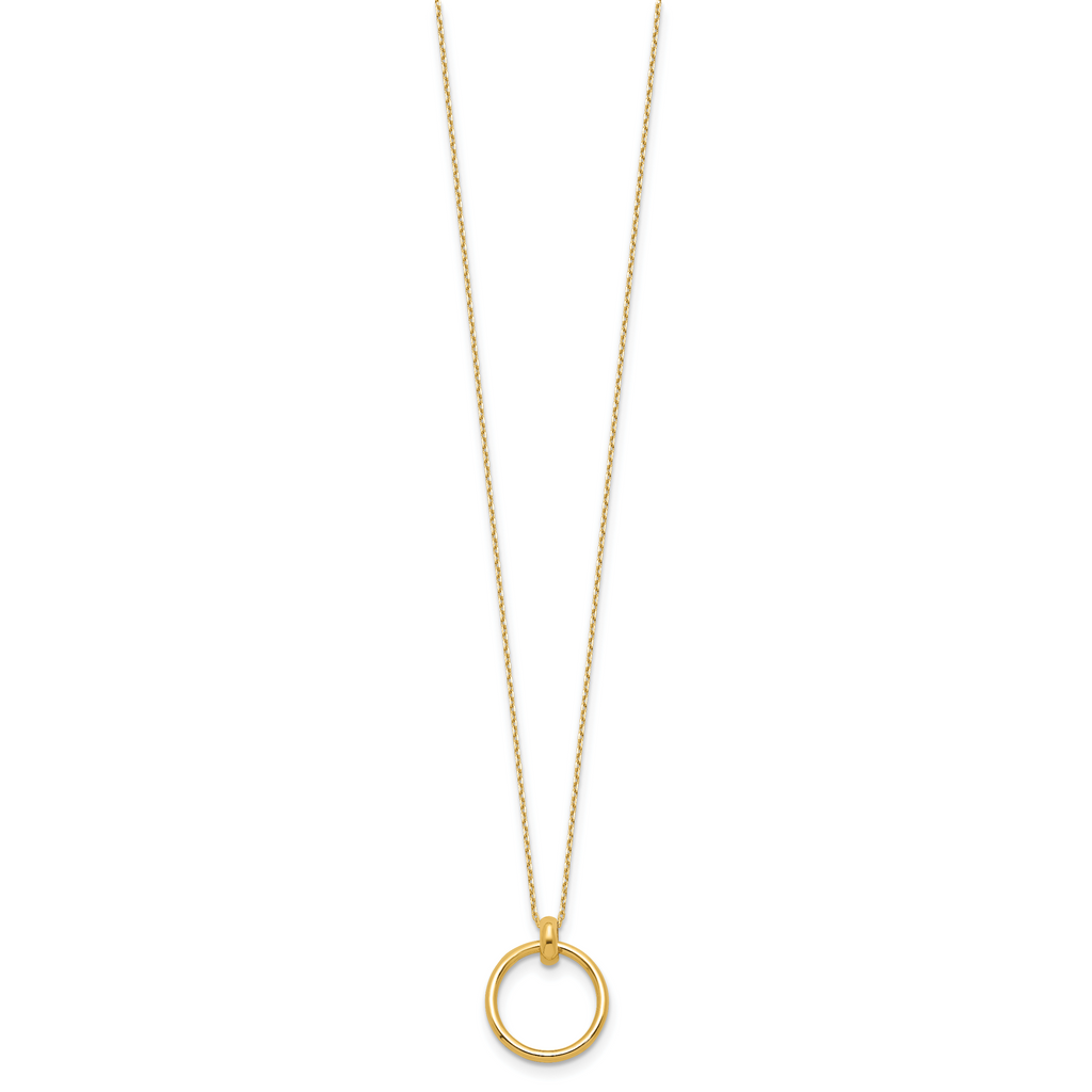 10K Polished Circle Necklace