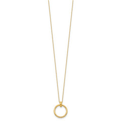 10K Polished Circle Necklace