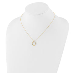 10K Polished Circle Necklace