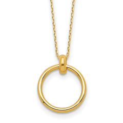 10K Polished Circle Necklace