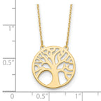 10K Polished Tree of Life Necklace