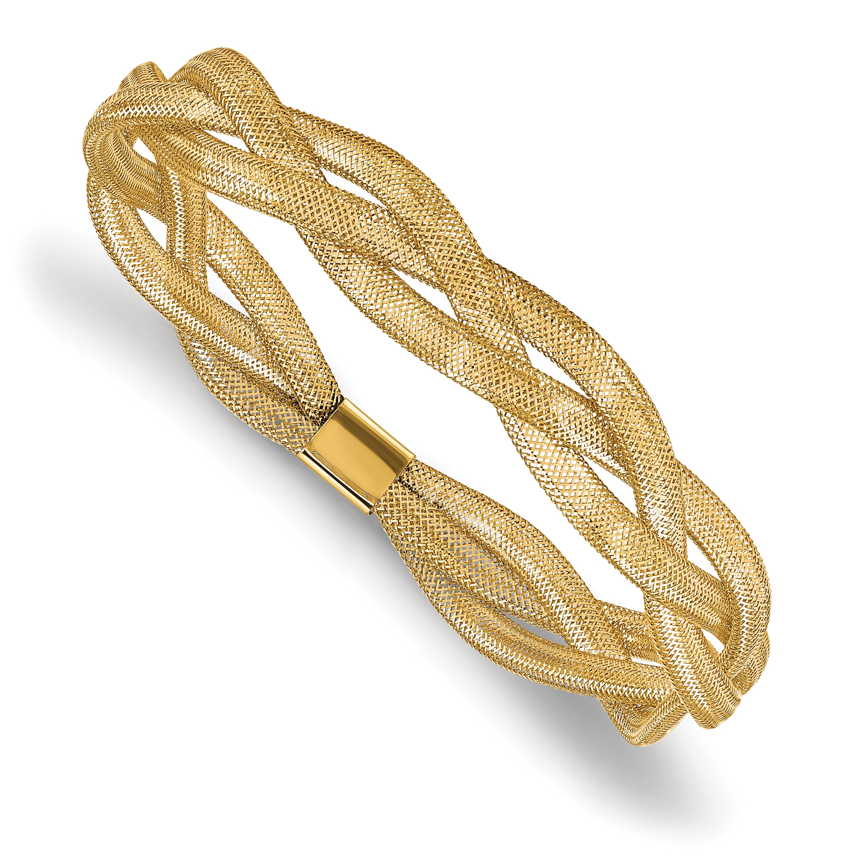 10K Fancy Stretch Bangle Bracelet Main image