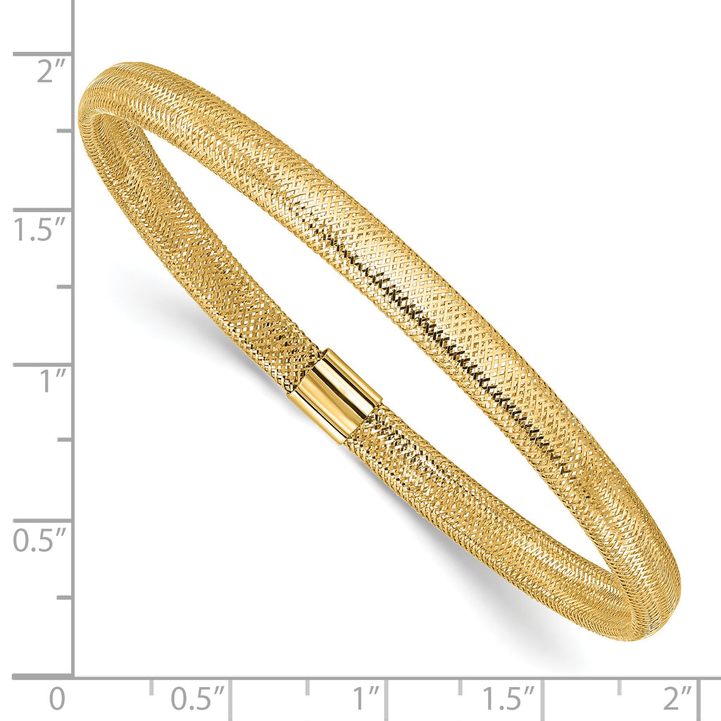10K Polished Stretch Bracelet