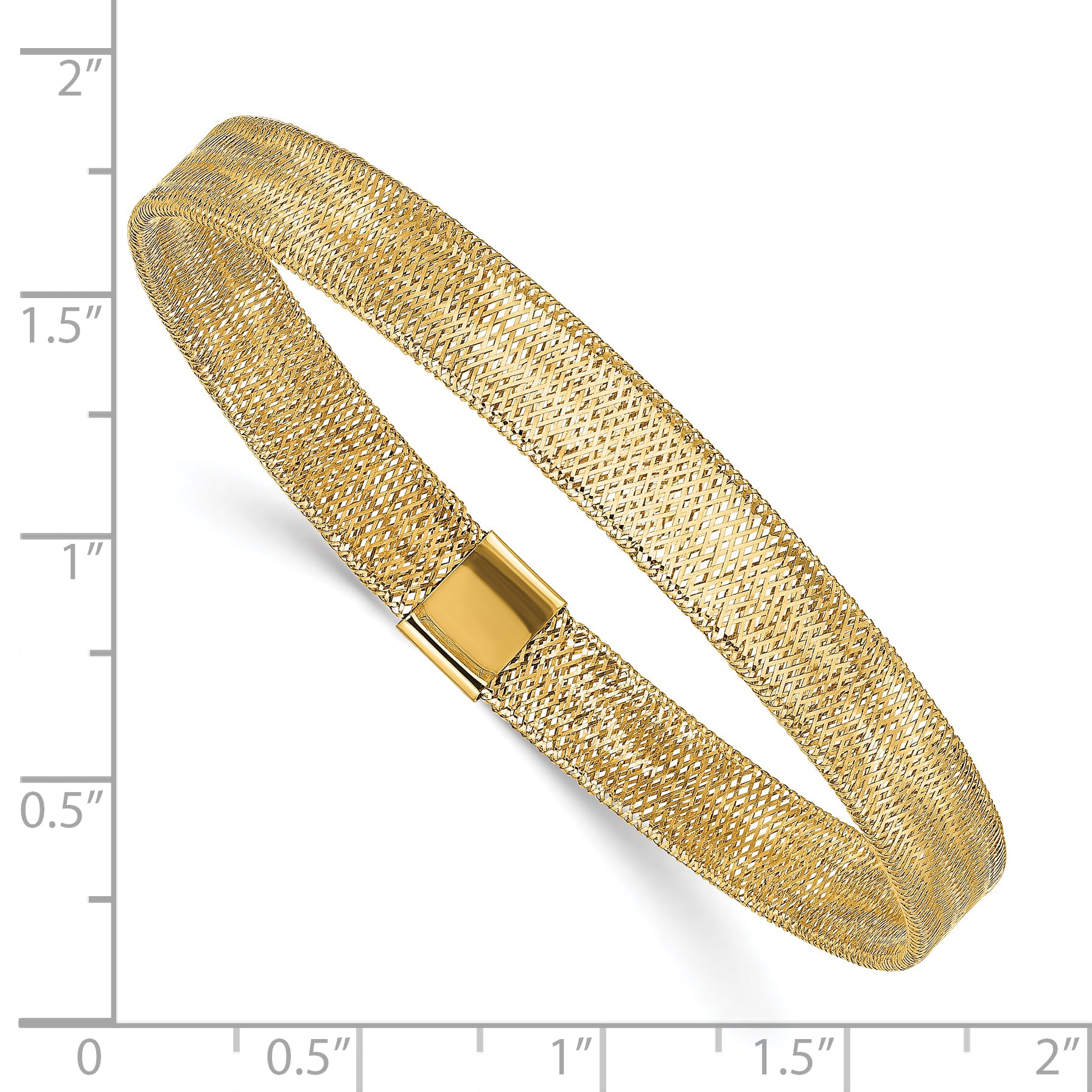 10K Polished Stretch Bangle Secondary image