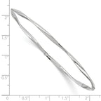 10K White Gold Polished Twisted Slip-on Bangle