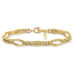 10k Polished Fancy Link Bracelet