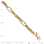 10k Polished Fancy Link Bracelet