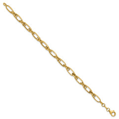 10K Polished Fancy Link Bracelet