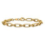 10K Polished Fancy Link Bracelet
