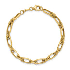 10K Polished Fancy Link Bracelet