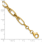 10K Polished Fancy Link Bracelet