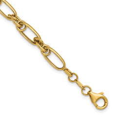 10K Polished Fancy Link Bracelet