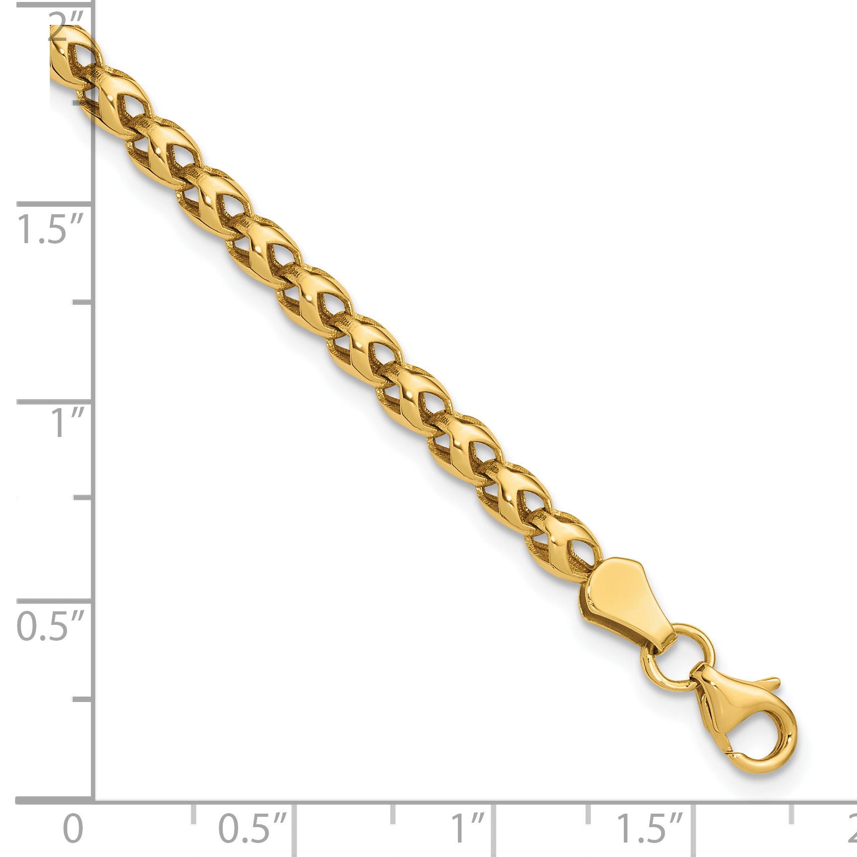 10K Polished Fancy Bracelet