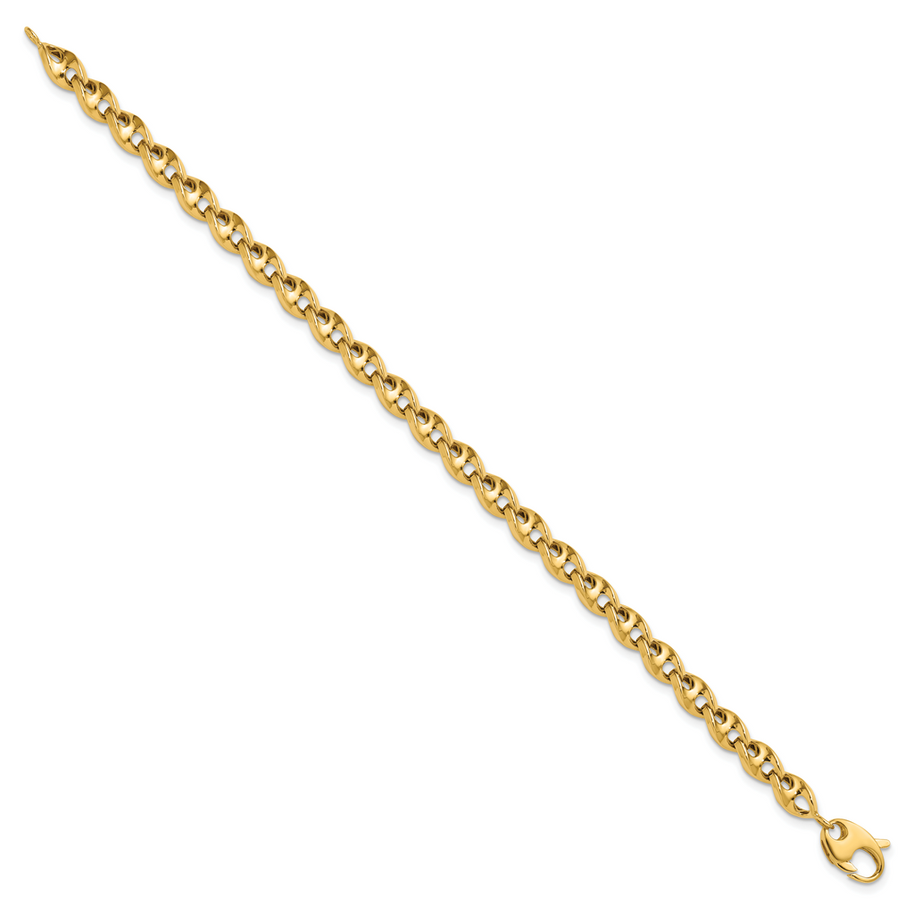 10K Polished Fancy Link Bracelet