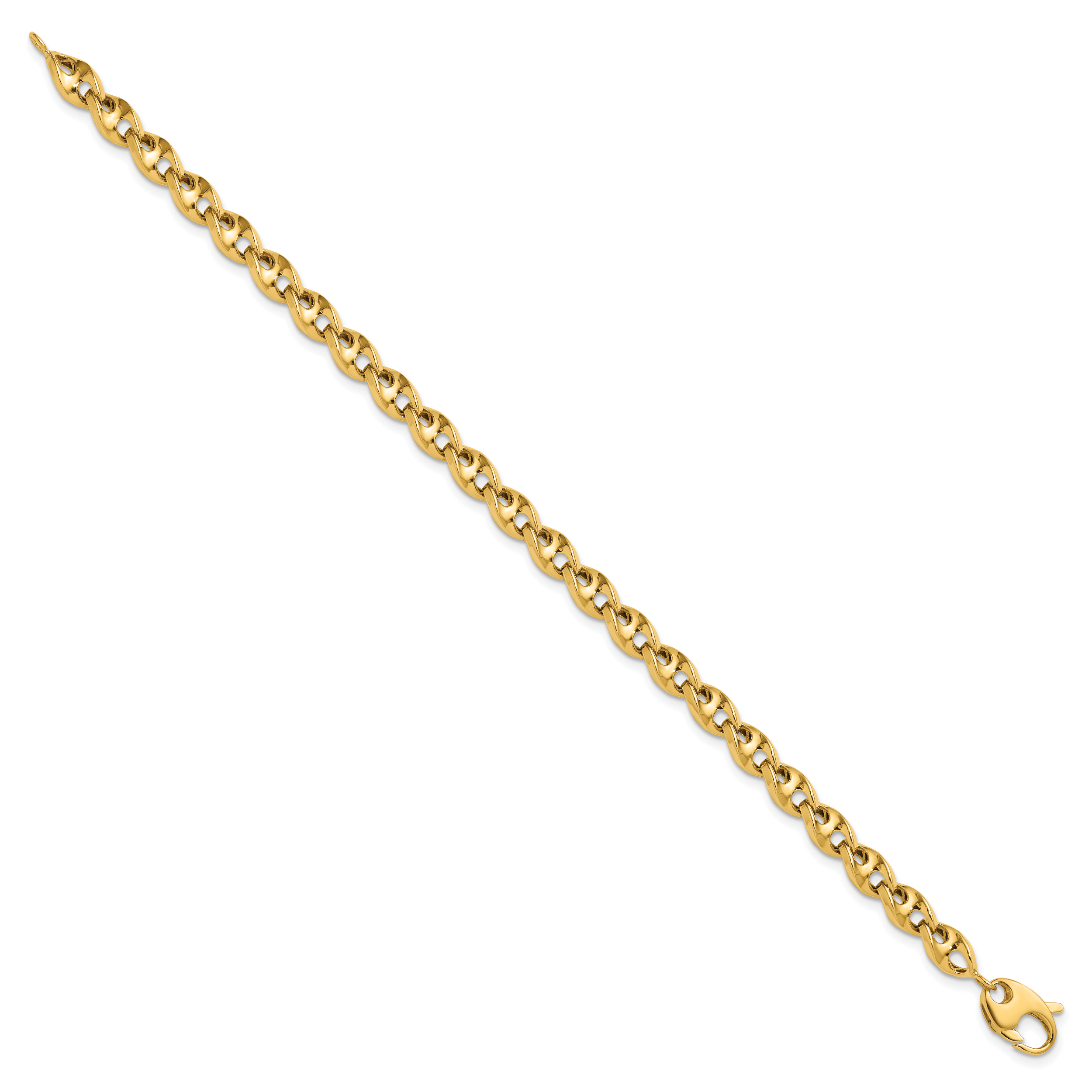 10K Polished Fancy Link Bracelet
