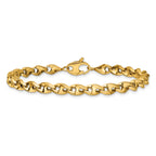 10K Polished Fancy Link Bracelet