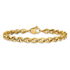 10K Polished Fancy Link Bracelet