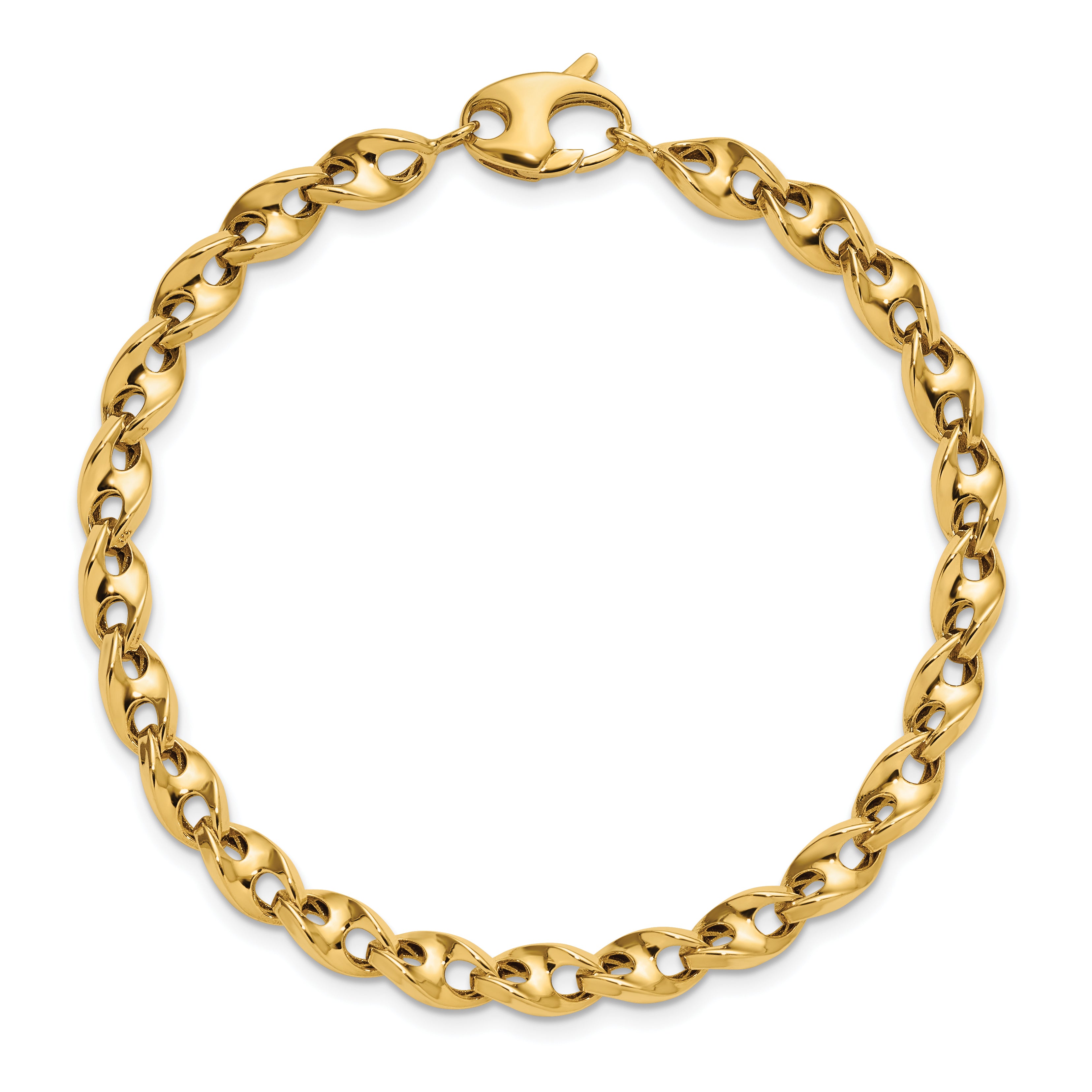 10K Polished Fancy Link Bracelet