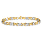 10K Two-tone Polished Bracelet