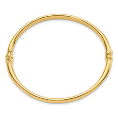10K Polished Hinged Bangle