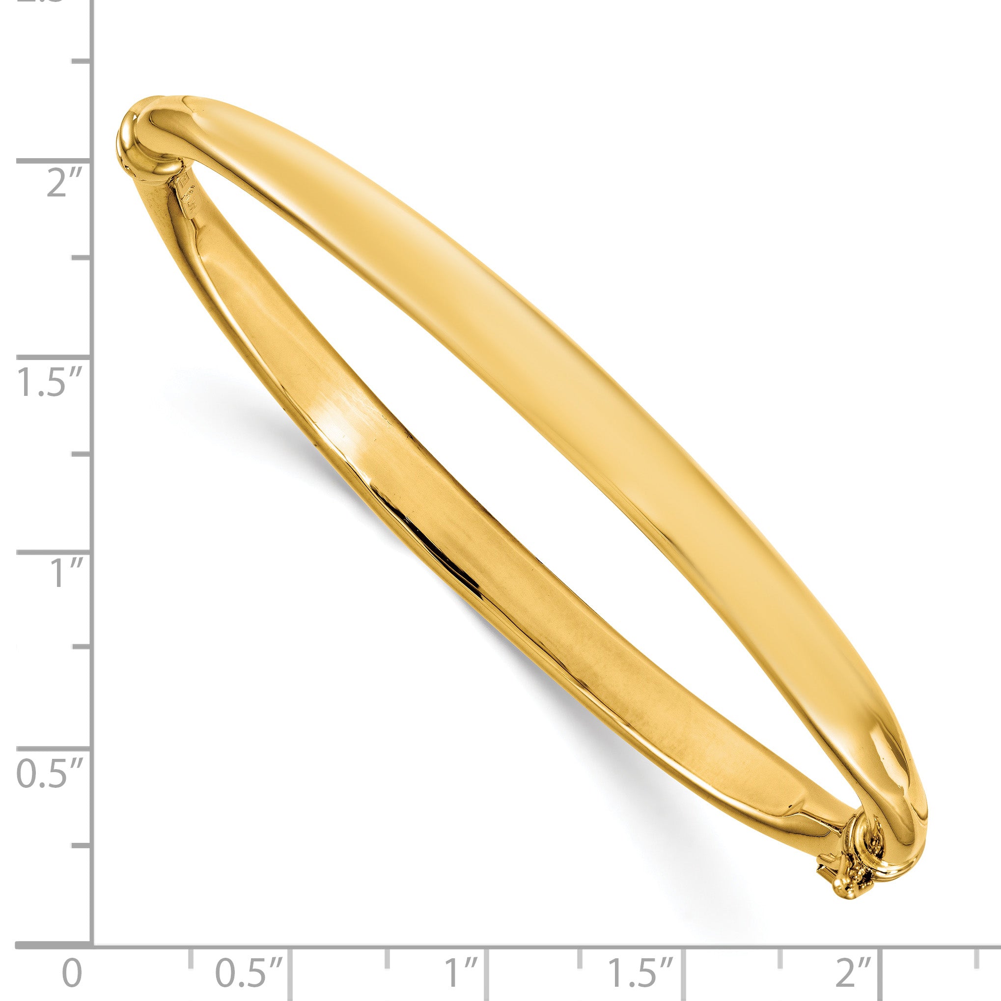 10K Polished Hinged Bangle