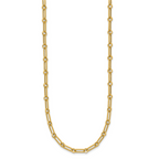 10K Yellow Gold Paperclip Chain Necklace, 18 in