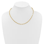 10K Yellow Gold Paperclip Chain Necklace, 18 in