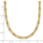 10K Yellow Gold Paperclip Chain Necklace, 18 in
