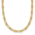 10K Yellow Gold Paperclip Chain Necklace, 18 in