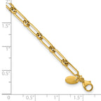 10K Polished Fancy Paperclip Link Bracelet
