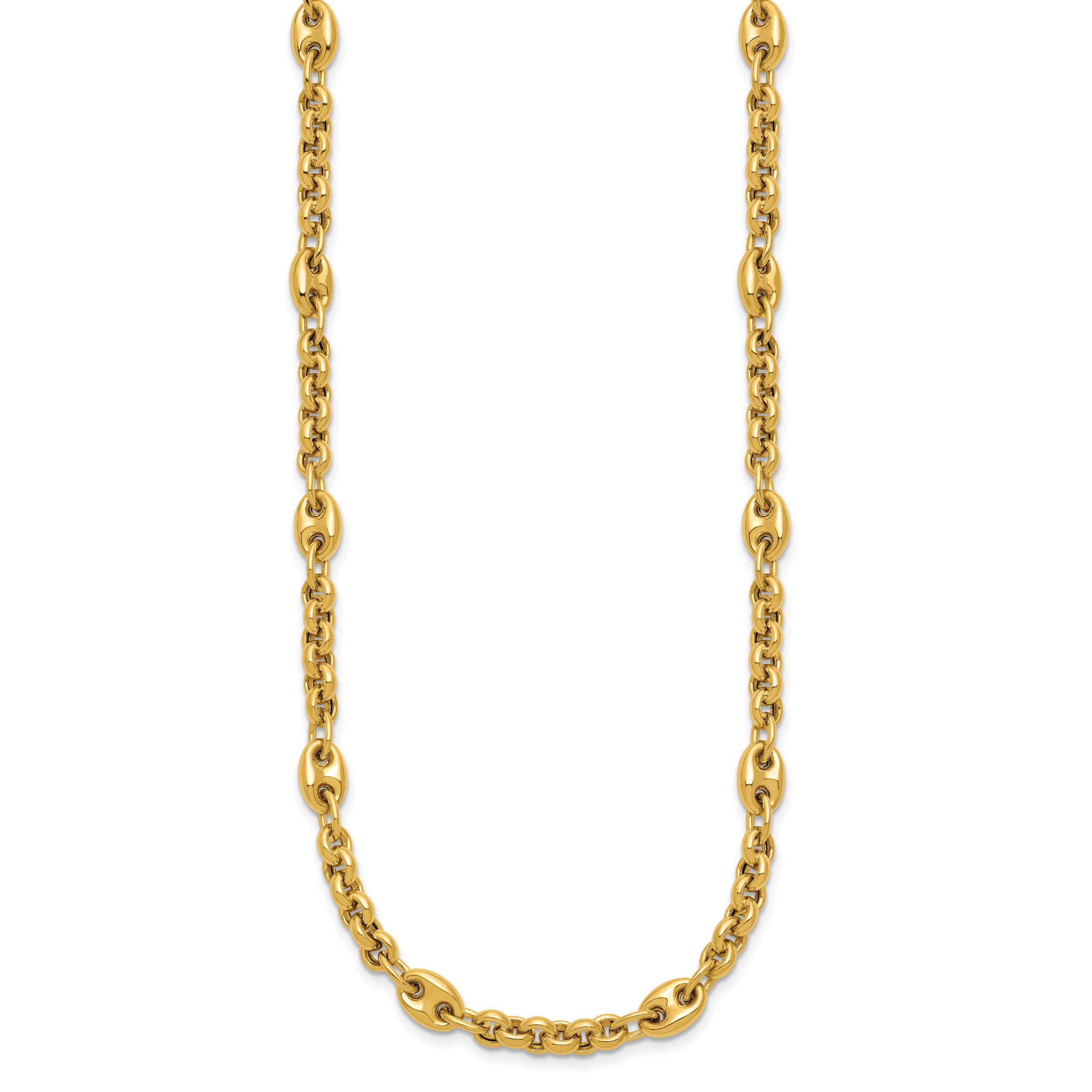 10K Yellow Gold Rolo Chain Necklace, 18 in Secondary image