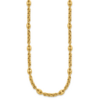 10K Yellow Gold Rolo Chain Necklace, 18 in