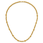 10K Yellow Gold Rolo Chain Necklace, 18 in