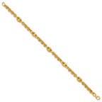 10K Yellow Gold Polished Bracelet, 7.5 in