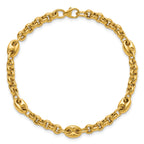 10K Yellow Gold Polished Bracelet, 7.5 in