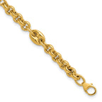 10K Yellow Gold Polished Bracelet, 7.5 in